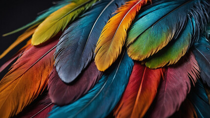 Obraz premium A close-up shot of a feather 