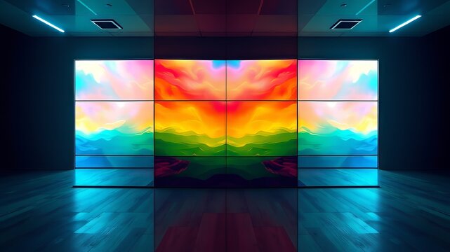 Split Screen 7-Frame Transitions -  Dynamic Colorful AI Art