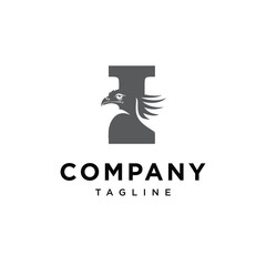 Letter I Secretary Bird Logo Icon