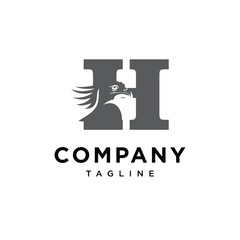 Letter H Secretary Bird Logo Icon