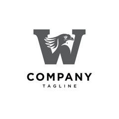 Letter W Secretary Bird Logo Icon