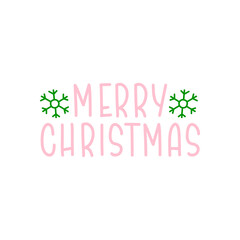 Merry Christmas typography clip art design on plain white transparent isolated background for card, shirt, hoodie, sweatshirt, apparel, card, tag, mug, icon, poster or badge