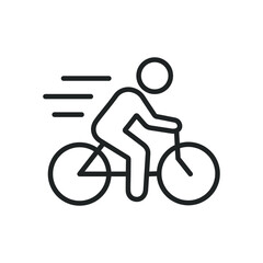 Obraz premium Exercise, cycling thin line icons. Editable stroke and Perfect pixel on transparent background