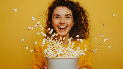Joyful Person Making Popcorn with Vintage Air Popper