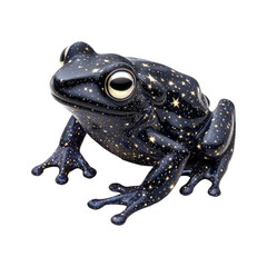 Starry Night Frog on Transparent Background