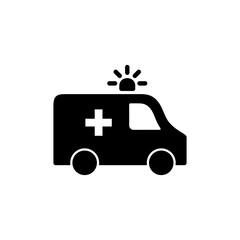 Fototapeta premium Ambulance icon logo design. ambulance truck sign and symbol. ambulance car