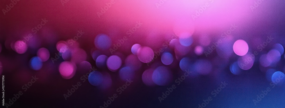 Poster abstract purple and blue background with soft focus and bokeh lighting
