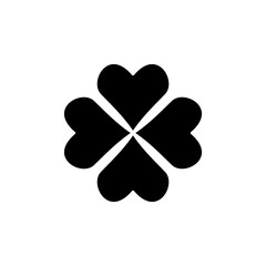 Clover icon logo design. clover sign and symbol. four leaf clover icon.