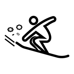 snowboarding Line Icon