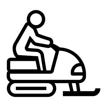 recommend clip art: snowmobile Line Icon