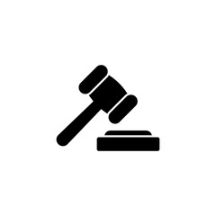 Gavel icon logo design. judge gavel sign and symbol. law icon. auction hammer