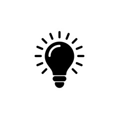 Lamp icon logo design. Light bulb sign and symbol. idea symbol.