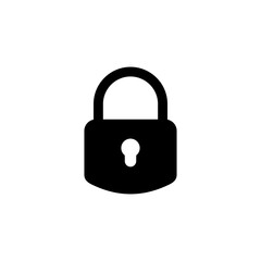 Lock icon logo design. Padlock sign and symbol. Encryption icon. Security symbol