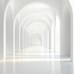 Illuminated archway corridor a minimalist take on contemporary architectural photography