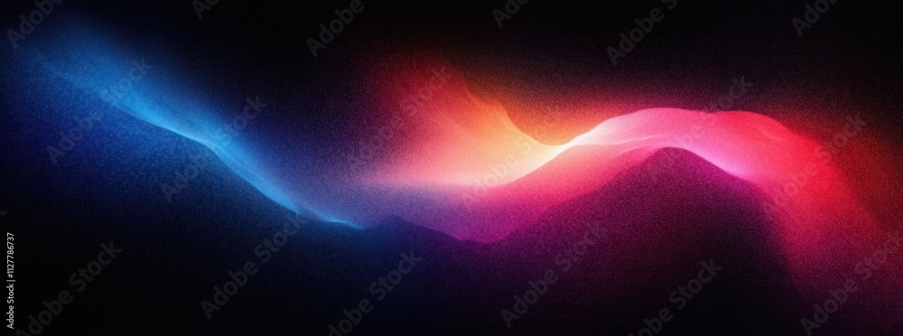 Aufkleber bright neon abstract colorful gradient wave background with glowing texture and ethereal light effec