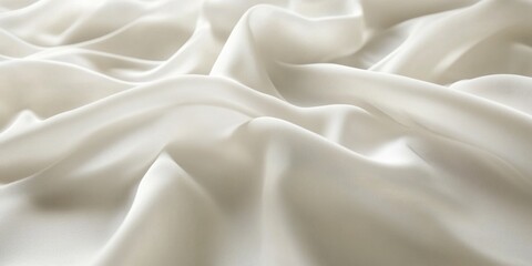 Softly draped white satin a minimalist aesthetic in textile photography with elegant lighting