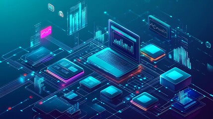 Abstract Futuristic Technology Background