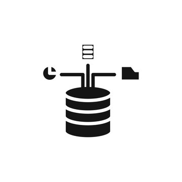 recommend clip art: Database icon Thin line art collection