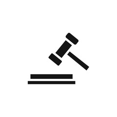 Gavel icon Thin line art collection