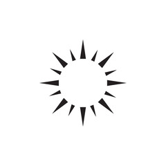 Sun icon Thin line art collection