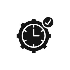 Time management icon Thin line art collection