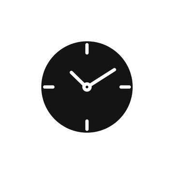 recommend clip art: Time clock icon Thin line art collection