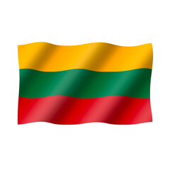 Lithuania flag flies beautifully