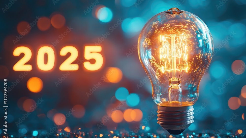 Poster A light bulb seamlessly integrated into the 