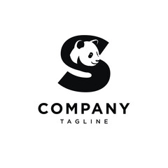  Letter S Panda Logo Icon Vector 