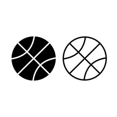 Basketball ball icon. Basketball icon set. Basketball icon vector for web and mobile app