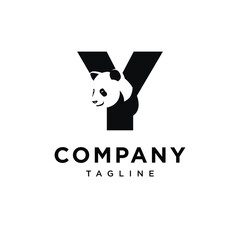  Letter Y Panda Logo Icon Vector 