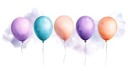 Colorful floating balloons an abstract celebration of brightness and creative art
