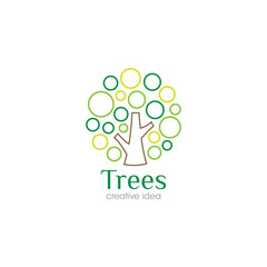 Creative Tree Concept Logo Design Template