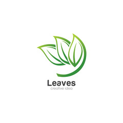 Creative Leaf Concept Logo Design Template