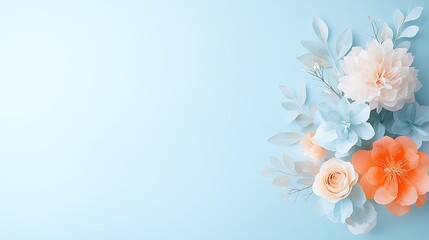 Obraz premium Elegant floral arrangement inspiration creative digital art for a calm workspace atmosphere