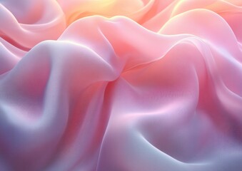 Obraz premium Glossy Rainbow Pearl Big Wave Background Smooth Abstract Pastel Light