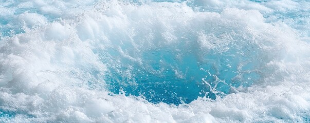 Fototapeta premium Whirlpool formation in ocean waters coastal area nature photography turbulent environment aerial view dynamic water concept