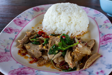 Pad Krapow and Rice
