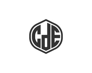 CDE logo design vector template. CDE