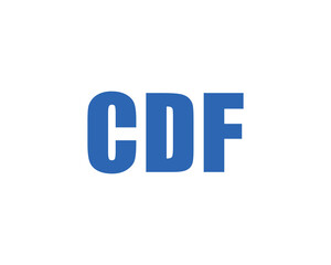 CDF Logo design vector template. CDF