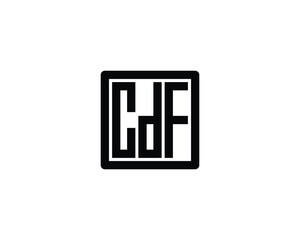 CDF Logo design vector template. CDF