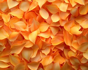 A vibrant arrangement of orange petals, creating a visually appealing, textured surface.