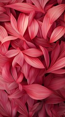 Naklejka premium A vibrant arrangement of overlapping pink leaves creating a textured floral pattern.