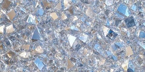 Iridescent Silver Holographic Crumpled Chrome Foil Background Texture with Rainbow Prism and Vintage Retro 80s 90s Aesthetic