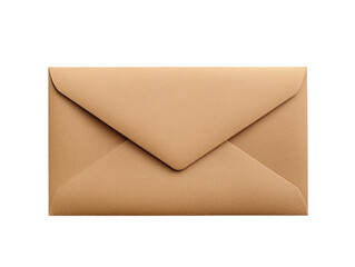 Brown Envelope on a Transparent Background