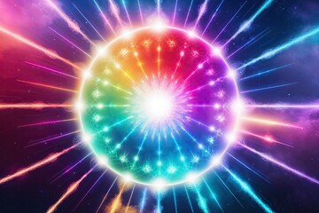 Fototapeta premium Vibrant Celestial Light Design Stunning Graphic Render with Dreamy Patterns and Luminous Colors