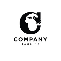  Letter C Sheep Logo Icon Vector 