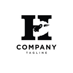  Letter H Sheep Logo Icon Vector 