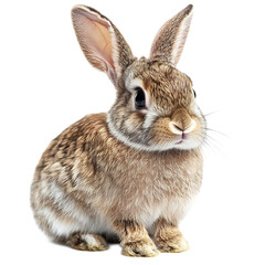Fototapeta premium Closeup Portrait of Adorable Brown Rabbit with Fluffy Fur and Big Ears