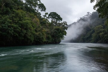 Rainforest Mist and River Serenity for World Water Day Promoting Nature and Sustainability